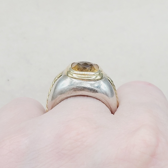 David Yurman Vintage Renaissance Citrine Ring With Gold - Picture 13 of 15